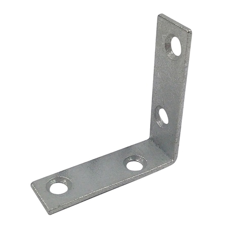 Prime-Line Corner Bracket, 2 in., Steel Construction, Galvanized Finish, L-Angle 4 Pack MP11350-4